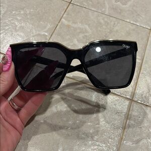 Quay Australia Black Oversized Sunglasses